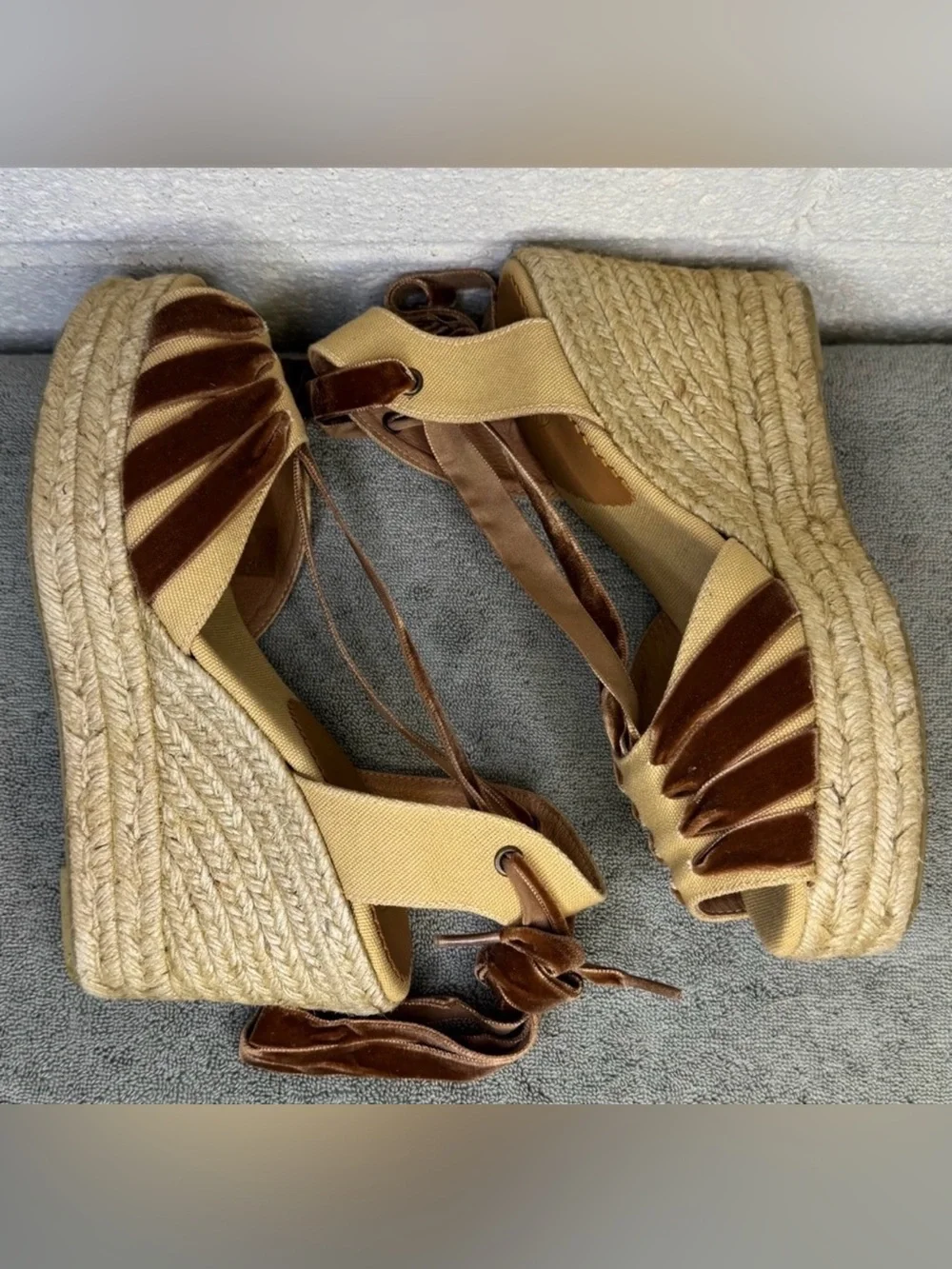 Penelope Chilvers Catalina Dali Espadrille Honey Gold Size 8